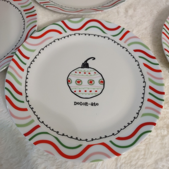 4 Dessert Plates "8" Decor-ate Porcelain by C.R.Gibson - Picture 4 of 9